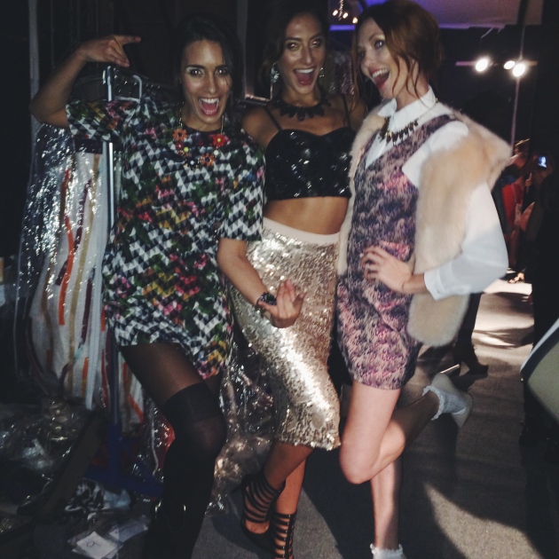 LA Models Ivana, Bianca, and Amanda Backstage at Style Week OC 2014