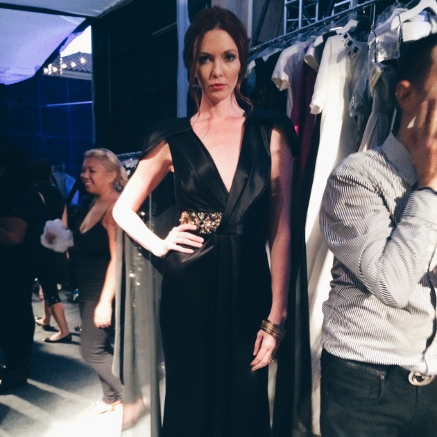 LA Model Amanda Fields Bennett Backstage at Style Week OC 2014
