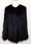 Lookbook Store black faux fur coat